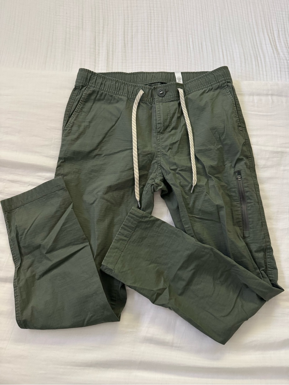 Vuori Olive Green Drawstring Track Pants
